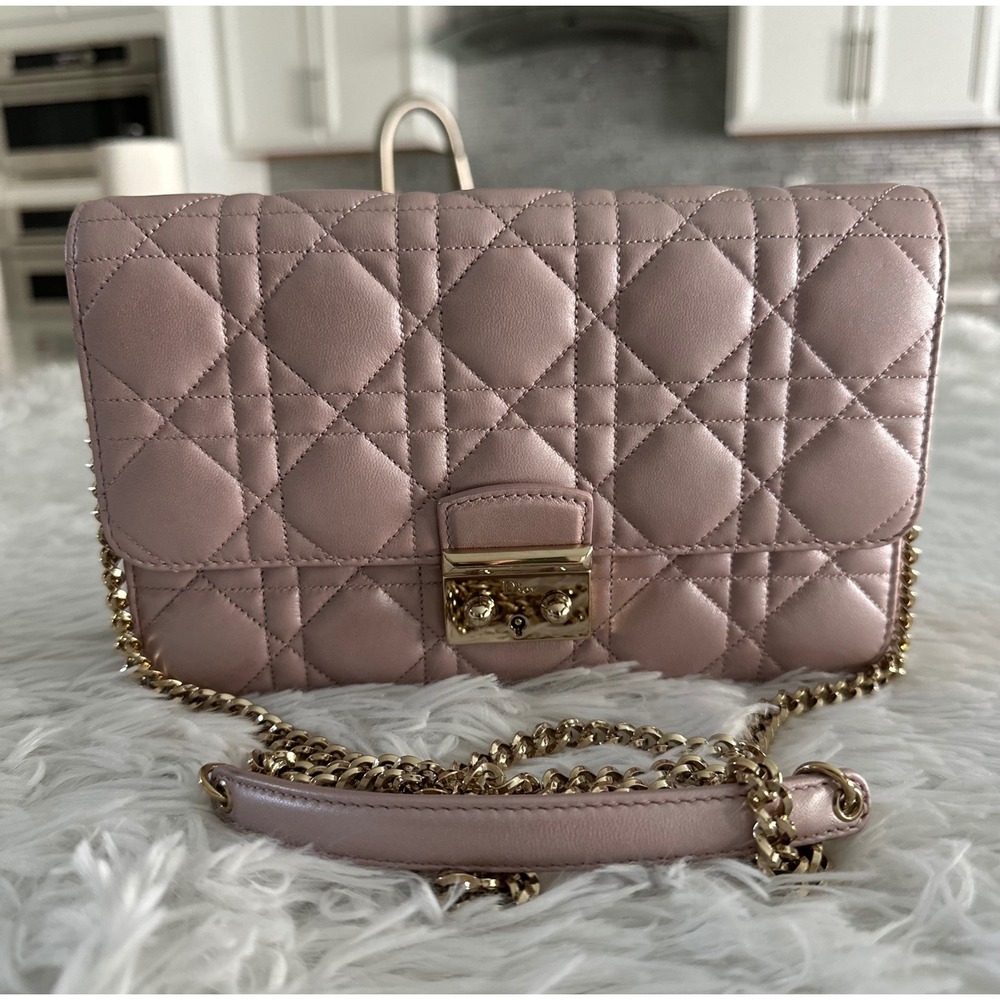 Christian Dior Miss Dior Cannage Leather Pink Bag Handbag